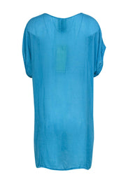 Current Boutique-Johnny Was - Deep Teal Tunic Dress w/ Butterfly Embroidery Sz 1X