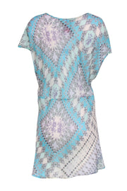 Current Boutique-Johnny Was - Teal & Grey Bohemian Print Tunic-Style Top Sz 1X