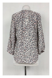 Current Boutique-Joie - Animal Print Grey, White & Peach Top Sz S