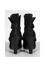 Current Boutique-Joie - Black Nubuck Fringe Booties Sz 9