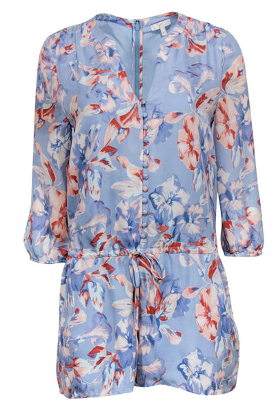 Current Boutique-Joie - Blue & Pink Floral Romper Sz XS