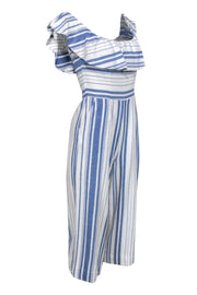 Current Boutique-Joie - Blue & White Striped Sleeveless Wide Leg Jumpsuit Sz XS