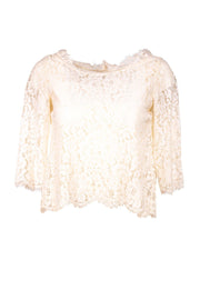 Current Boutique-Joie - Cream Lace Top Sz XS