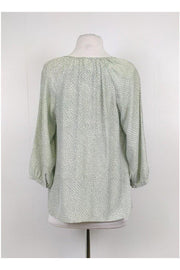 Current Boutique-Joie - Green Printed Silk Blouse Sz XS