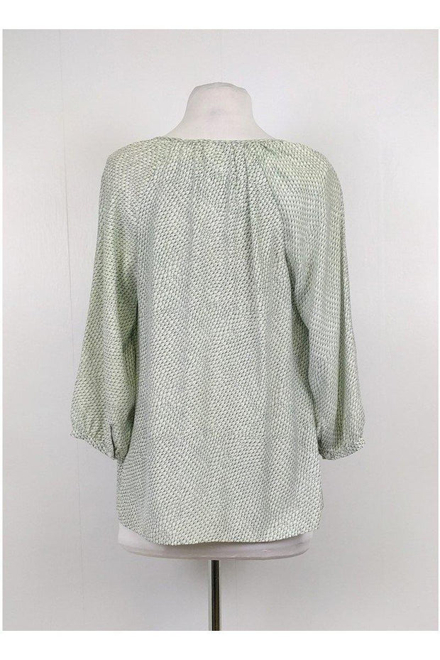 Current Boutique-Joie - Green Printed Silk Blouse Sz XS