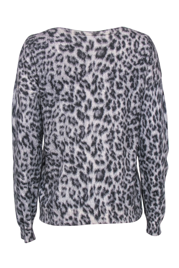 Current Boutique-Joie - Grey Leopard Print Sweater Sz M