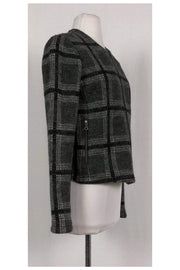 Current Boutique-Joie - Grey Plaid Wool Blend Jacket Sz S