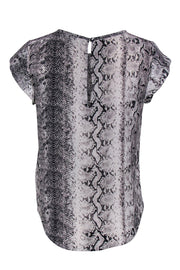 Current Boutique-Joie - Grey Snakeskin Print Top Sz S