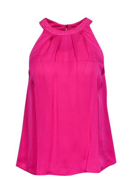 Current Boutique-Joie - Hot Pink Braided Neckline Tank Sz XS