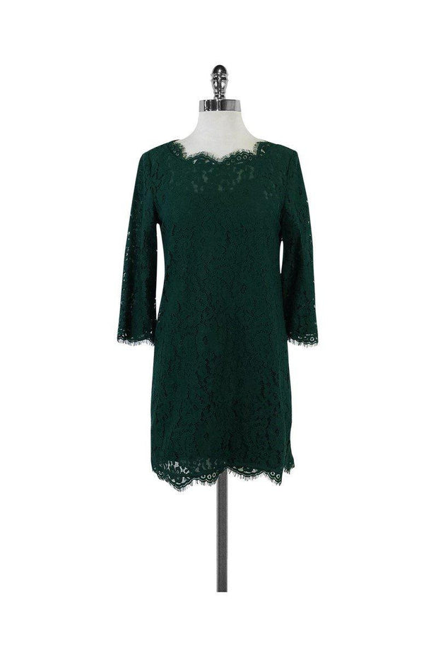 Current Boutique-Joie - Hunter Green Lace Dress Sz XS