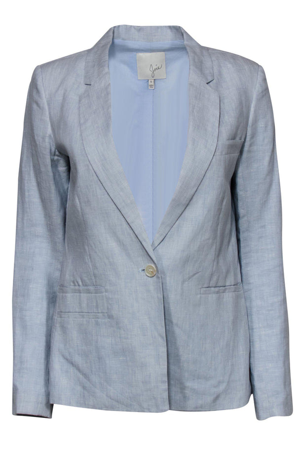 Current Boutique-Joie - Light Blue Linen Single Button Blazer Sz 6