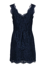 Current Boutique-Joie - Navy Floral Lace Sleeveless Fit & Flare Dress Sz S