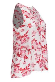 Current Boutique-Joie - Pink Floral Print Silk Tank Sz XS