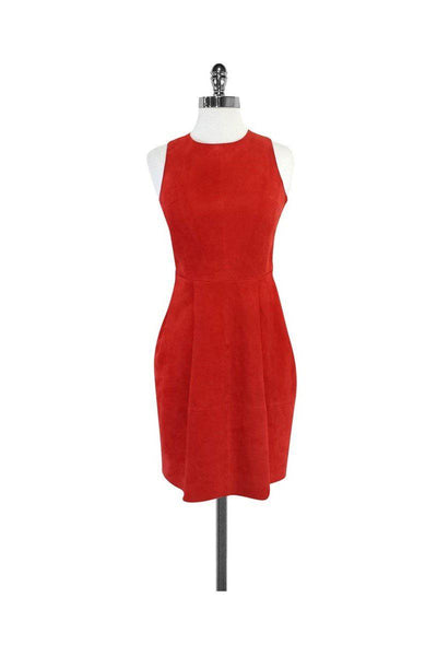 Current Boutique-Joie - Red Suede Sleeveless Dress Sz XS