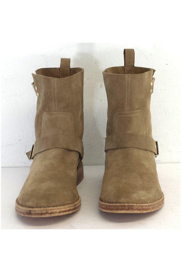 Current Boutique-Joie - Tan Suede Hoxton Ankle Boots Sz 5.5