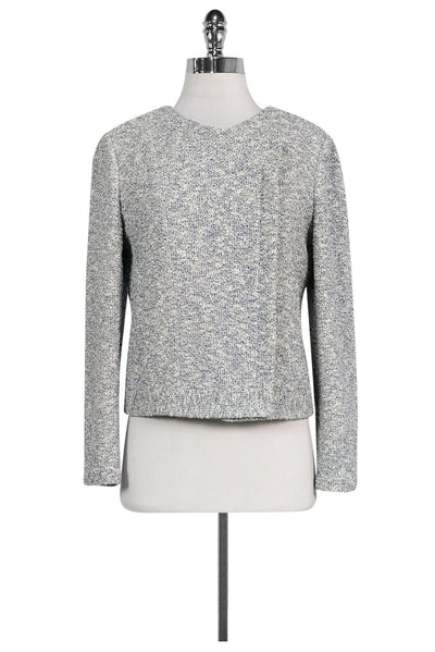 Current Boutique-Joie - White & Blue Tweed Jacket Sz M