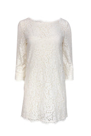 Current Boutique-Joie - White Lace Shift Dress Sz S