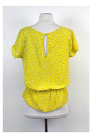 Current Boutique-Joie - Yellow Printed Silk Blouse Sz M