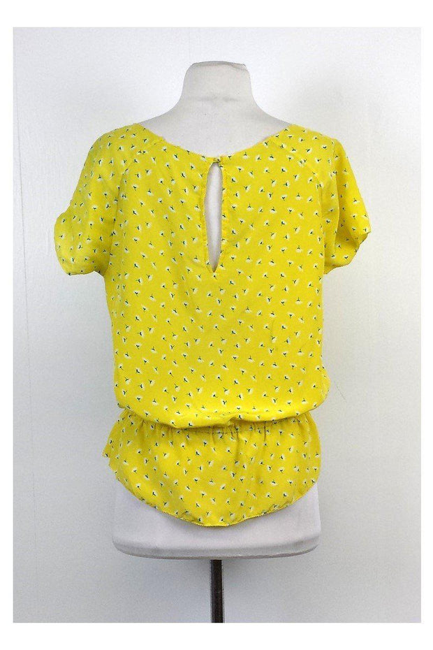 Current Boutique-Joie - Yellow Printed Silk Blouse Sz M