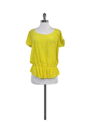 Current Boutique-Joie - Yellow Printed Silk Blouse Sz M