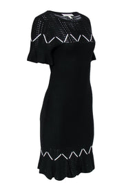 Current Boutique-Jonathan Simkhai - Black Knit Dress w/ White Lacing Detail Sz M