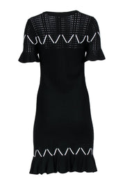 Current Boutique-Jonathan Simkhai - Black Knit Dress w/ White Lacing Detail Sz M