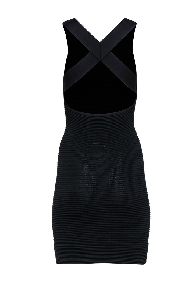 Current Boutique-Jonathan Simkhai - Black Ribbed Bodycon Midi Dress Sz XS