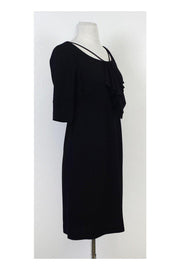 Current Boutique-Jovovich Hawk - Black Wool Ruffle Dress Sz 2