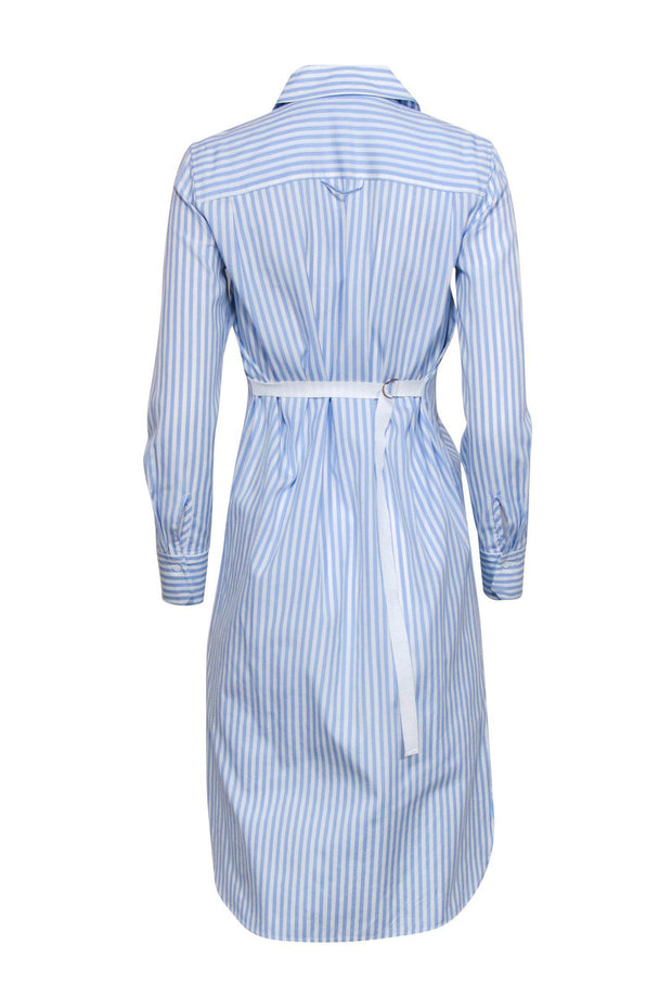 Current Boutique-Judith & Charles - Blue & White Striped Cotton Shirt Dress Sz 0