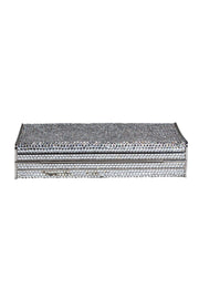 Current Boutique-Judith Leiber - Silver Crystal Box Clutch w/ Mirror & Coin Purse