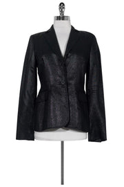 Current Boutique-Just Cavalli - Black Metallic Blazer Sz 4