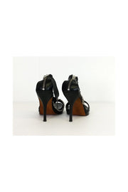 Current Boutique-Karen Millen - Black Leather Chain Heels Sz 6