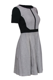 Current Boutique-Karen Millen - Black & White Textured Pleated A-Line Dress Sz 6