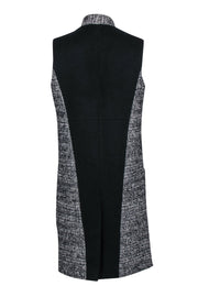 Current Boutique-Karen Millen - Black & White Tweed Longline Vest Sz 6