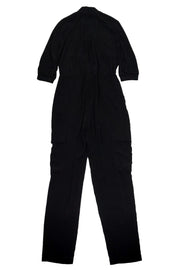 Current Boutique-Karen Millen - Black Zip Front Jumpsuit Sz 8