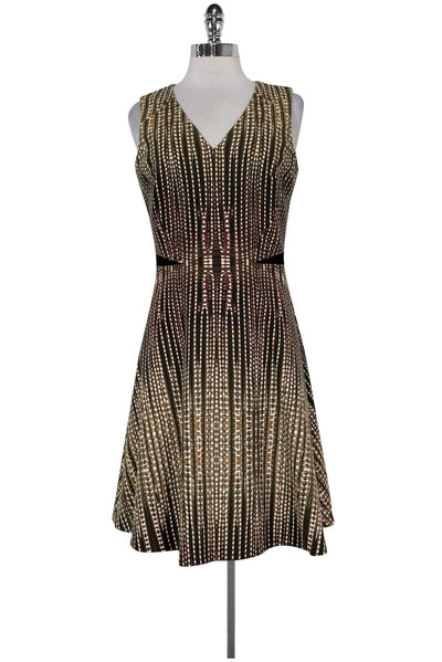 Current Boutique-Karen Millen - Brown & Green Printed Dress Sz 8