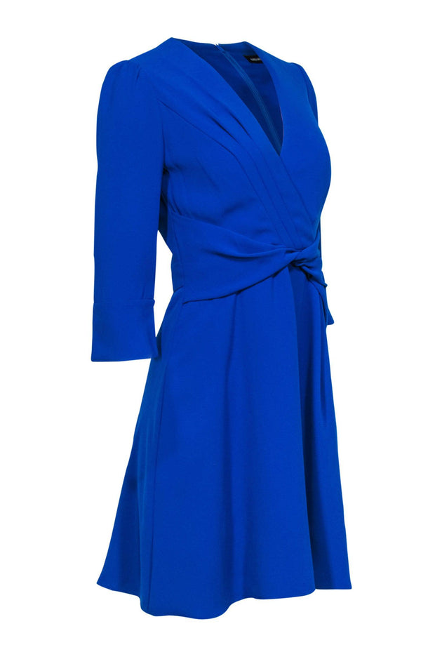 Current Boutique-Karen Millen - Cobalt Blue Twisted Waist Dress Sz 6