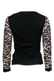 Current Boutique-Karen Millen - Leopard Print Zip-Up Cardigan Sz L