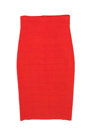 Current Boutique-Karen Millen - Orange Midi Bandage Skirt Sz 2