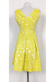 Current Boutique-Karen Millen - Yellow & Cream Embroidered Dress Sz 4