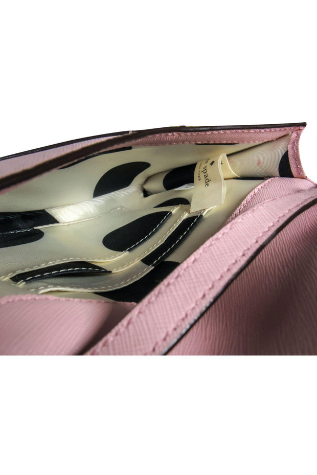 Current Boutique-Kate Spade - Baby Pink Leather Convertible Envelope Clutch