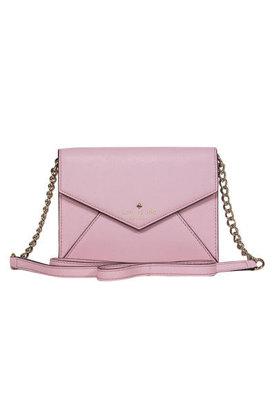 Current Boutique-Kate Spade - Baby Pink Leather Convertible Envelope Clutch