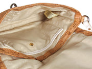 Current Boutique-Kate Spade - Beige Cork-Style Gold Metallic Fold-Over Crossbody