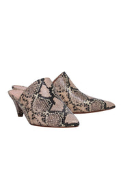 Current Boutique-Kate Spade - Beige Snakeskin Print “Ryan” Mule Kitten Heels Sz 8