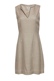 Current Boutique-Kate Spade - Beige Woven A-Line Dress w/ Contrasting Piping Sz 8