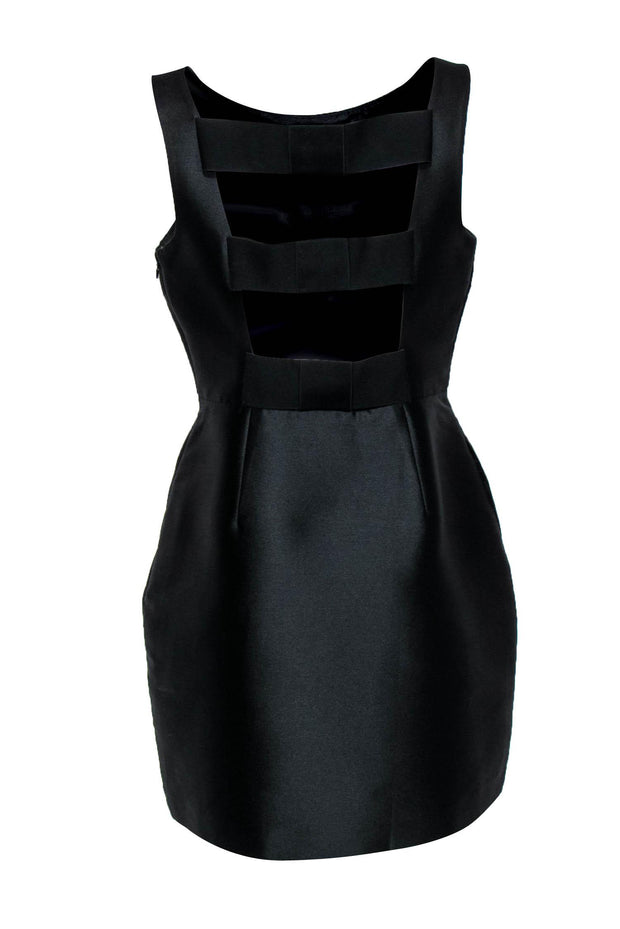 Current Boutique-Kate Spade - Black A-Line Cocktail Dress w/ Bow Back Sz 14