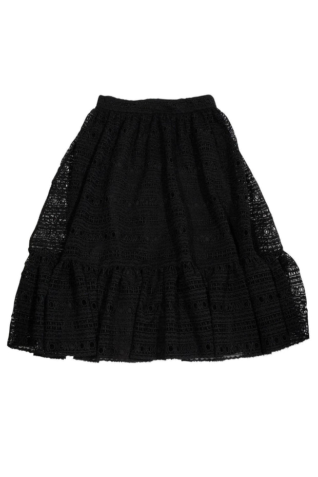 Current Boutique-Kate Spade - Black Eyelet Midi Skirt Sz 4