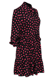 Current Boutique-Kate Spade - Black Heartbeat Tie Neck Shirtdress Sz 8