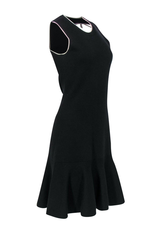 Current Boutique-Kate Spade - Black Knit Flared Dress w/ Keyhole Cutout Sz M