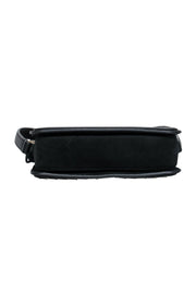 Current Boutique-Kate Spade - Black Leather & Suede Studded Flap Crossbody